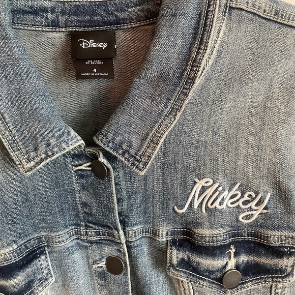 Torrid Disney Mickey Mouse Rainbow Denim Jacket - Medium Wash - Picture 3 of 7